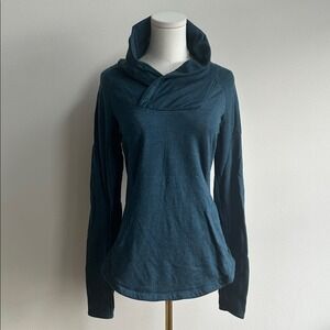 LuLuLemon Womens Wool Fitted Mock Neck Running Hiking Long Sleeve Top 8 Gorpcore